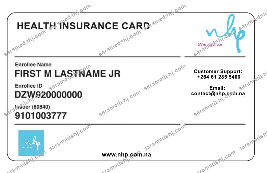 Namibia health insurance card